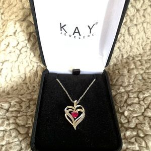 Double heart necklace